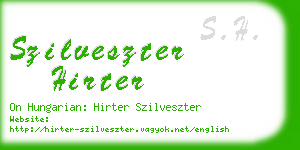 szilveszter hirter business card